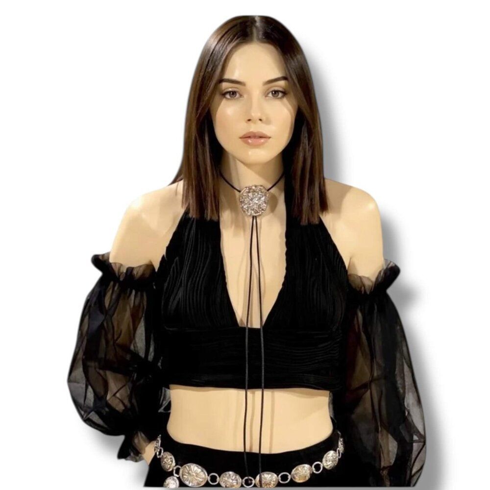 Black Sheer Puff Sleeves Arm Warmers- NWT